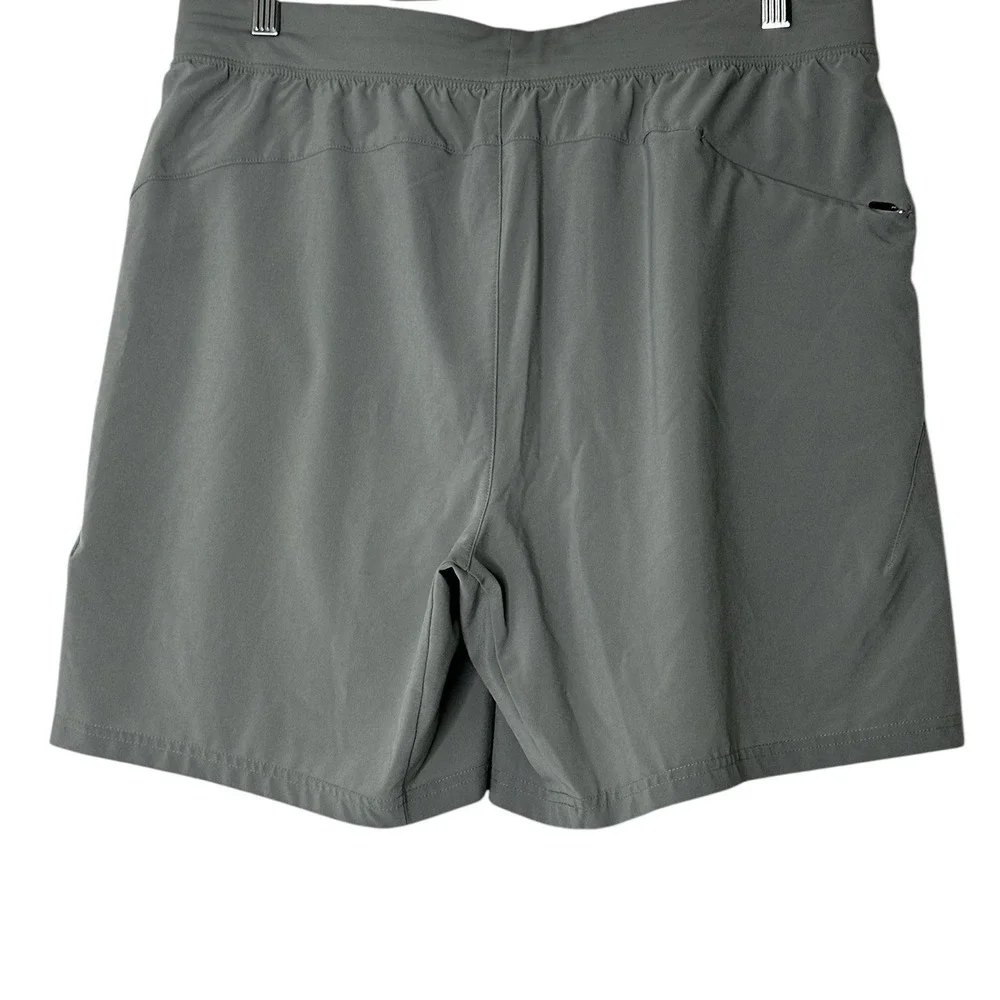 VRST Shorts Mens Large Gray Lined‎ Swim Shorts Trunks Bottoms Pocket Drawstring
